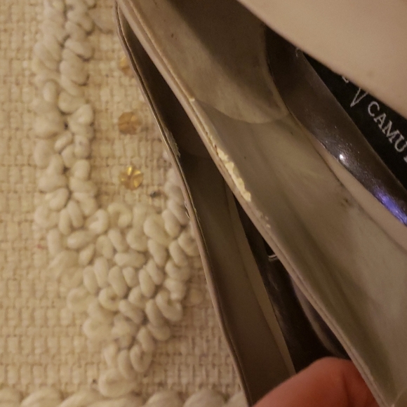 Vince Camuto Gray leather heels shoes size 8.5 - Picture 10 of 12